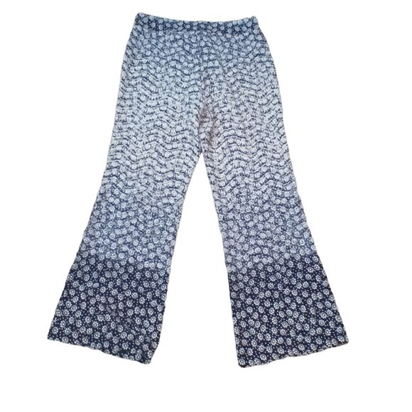 SOHO Apparel Pants Womens Size 10 Wide Leg Beach Light Weight Groovy Flowers - Picture 1 of 8